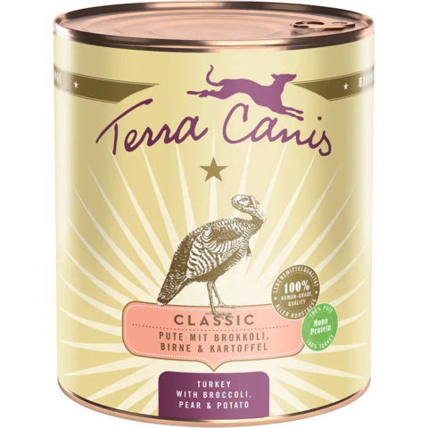 Terra Canis 6 x 800 g - Kalkoen met Groente, Peer & Aardappelen