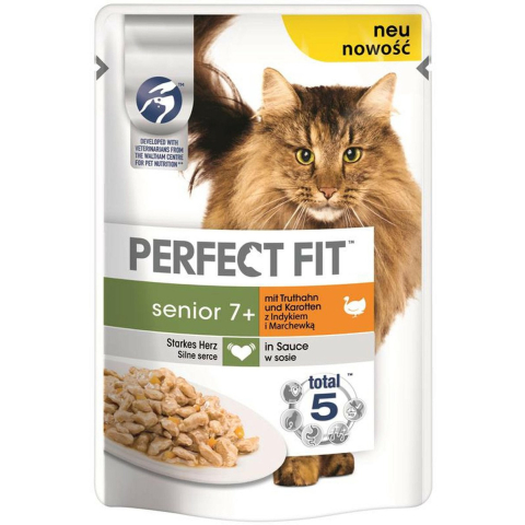 96 x 85 g Perfect Fit Senior 7+: Kalkoen en Wortel
