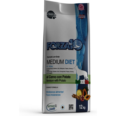 12kg Forza 10 Medium Dieet met Wild en Aardappelen Droog Hondenvoer