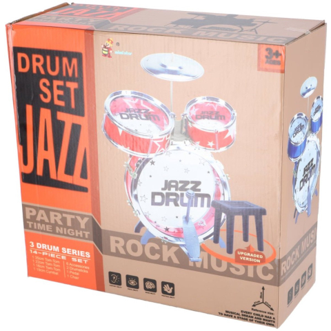 Top1Toys Drumstel met stoel rock music