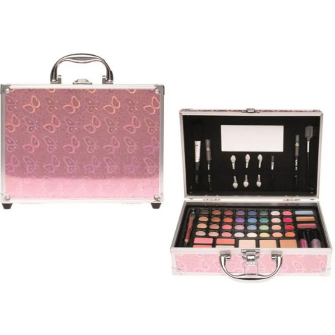Casuelle Make Up Koffer Roze Met Vlinder Finish