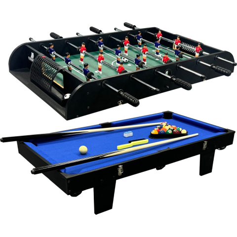 Cougar 2-in-1 Multi Speeltafel Mini Groen/ Blauw – Tafelvoetbal – Pooltafel – Incl. Accessoires