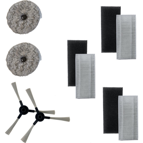 Blaupunkt Bluebot Omega Accessoirekit 2 - 2x Zijborstel - 3x HEPA-filter + Sponsfilter - 2x Dweilpads