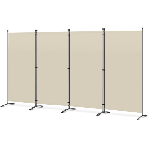 Angel Living Kamerscherm - 4 Panelen - 324 x 169 cm - Inklapbaar - Beige