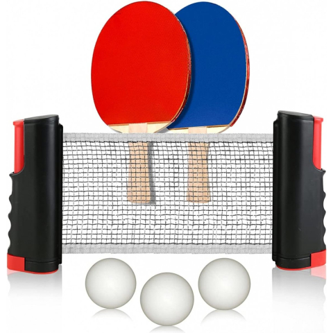 Pro Table tennis set - Flex net with 2 bats and balls