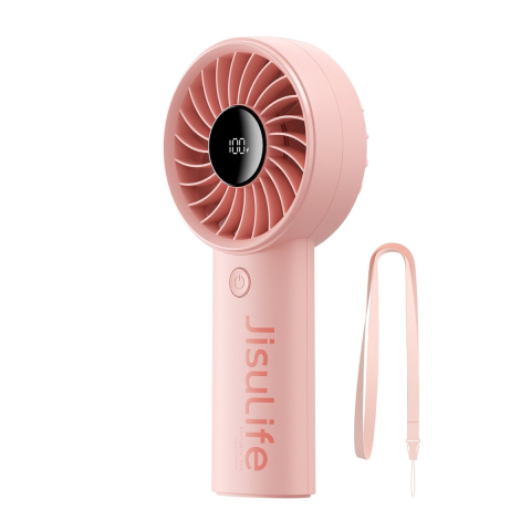 Jisulife Handheld Fan Life4 3600mAh Portable USB Fan - Pink
