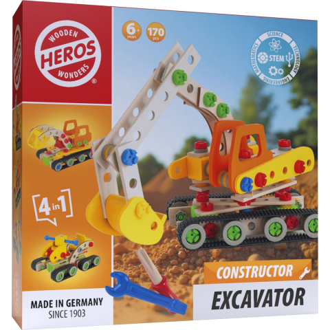 Heros Constructeur - 4-in-1, graafmachine, 170 stukken