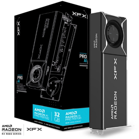 XFX Radeon AI Pro R9700 - 32GB GDDR6 RAM - Grafische kaarten