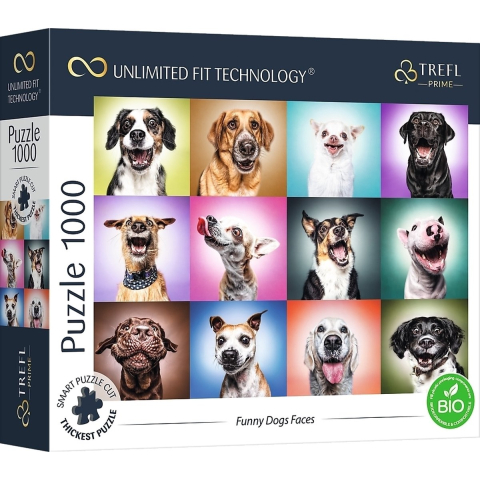 Trefl Puzzle - Unlimited Fit - Funny Dogs Faces (1000 pieces) 2D Puzzels