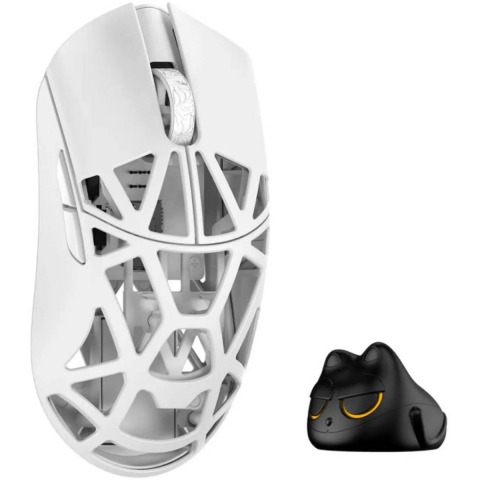 WLMouse Beast X Mini Pro (Solid Side + Omron) / Wireless 8K / Magnesium - Gaming muis - Optisch - 5 knoppen - Wit