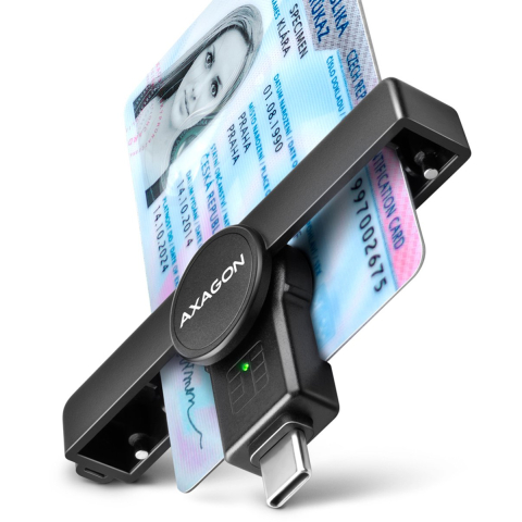 AXAGON USB-C Smart Card / ID-kaart pocketlezer