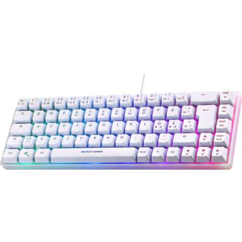 Deltaco GAMING DK240 Mini RGB Membrane Keyboard - Gaming toetsenbord - Wit