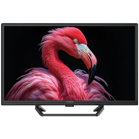 Strong 24" Flat screen TV LED 720p High Dynamic Range 10 (HDR10) HD 12V GOOGLE TV Central Stand | HDR 10