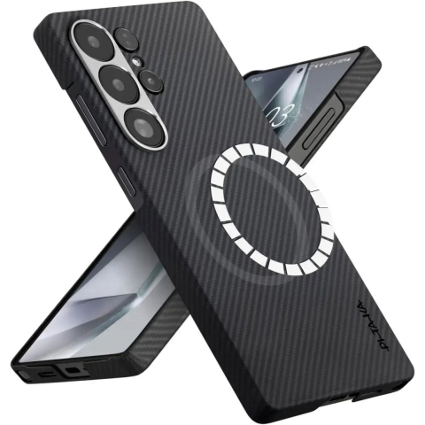 PITAKA Ultra-Slim Case Black/Grey Twill - Samsung Galaxy S25 Ultra