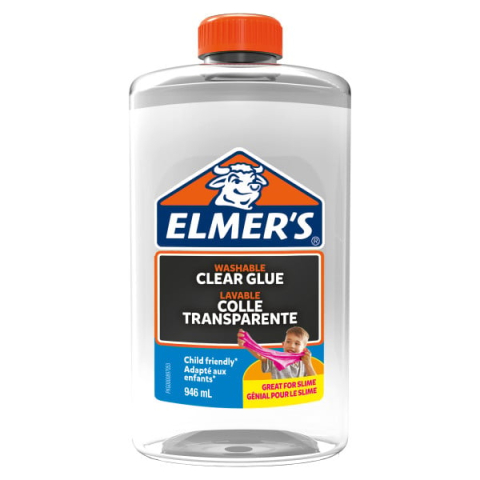 Elmer's Transparant PVA Glue Washable & Child Friendly 946 mL- Great for Making Slime