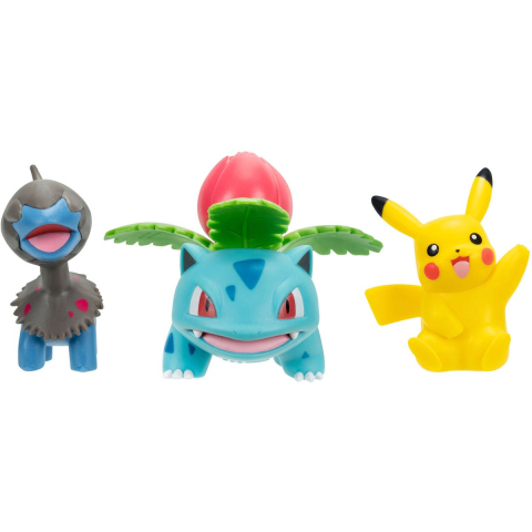 Pokemon Battle Figure Set Deino, Pikachu & Ivysaur