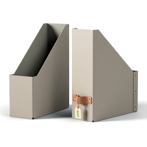 Leitz Puro Tijdschriftencassette, 100% gerecycled karton, set van 2, Beige