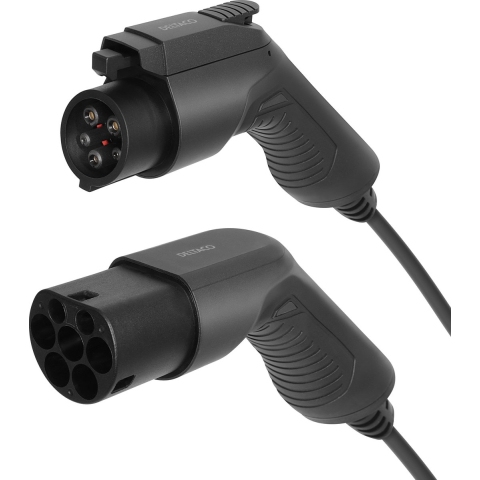 Deltaco e-Charge kabel Type 2 til Type 1 1 fase 16A 5m