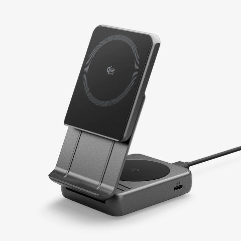 Spigen Essential MagSafe 2-in-1+C Wireless Charger EF302MOQ - black