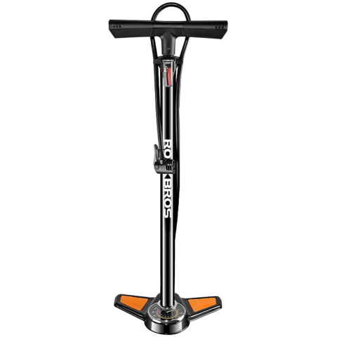 Rockbros GP6532B Floor Pump with Pressure Gauge - Black and Orange