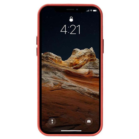 CRONG Essential Cover - iPhone 12 Pro Max Faux Leather Case (Red)