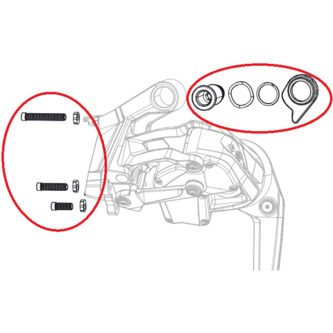 Sram derailleurdeel red b-bolt/b-screw/limit screw