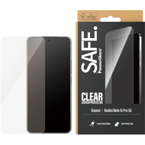 SAFE by PanzerGlass Screen Protector Xiaomi Redmi Note 15 Pro 5G | Ultra-Wide Fit