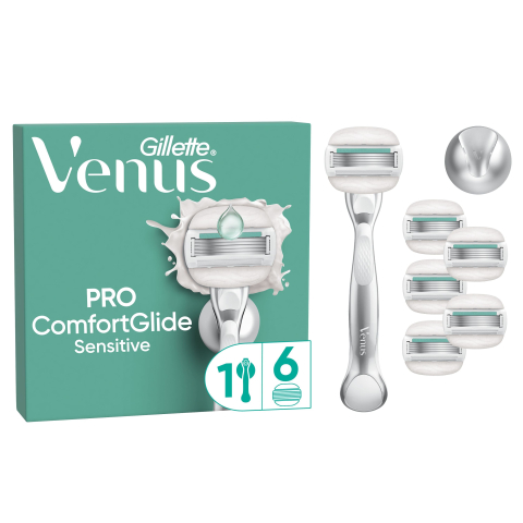 Venus - Pro ComfortGlide Sensitive scheermes - Groen/Wit