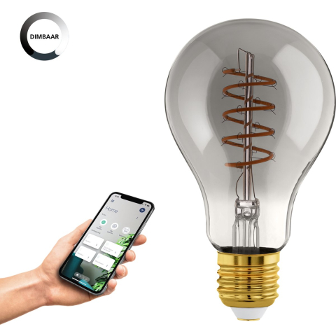 EGLO CONNECT-Z LED A60 Spiral 4W 2000K E27 smoky