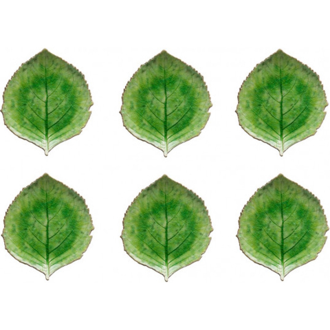 Costa Nova Plate hydrangea Riviera 22 x 19 cm Green/Black Ceramic