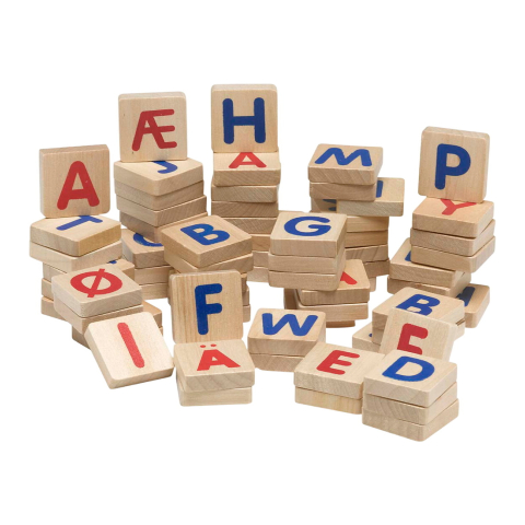 Krea Magneten - 67 st. - Hout - Grote Letters - Krea - OneSize - Magnetisch speelgoed