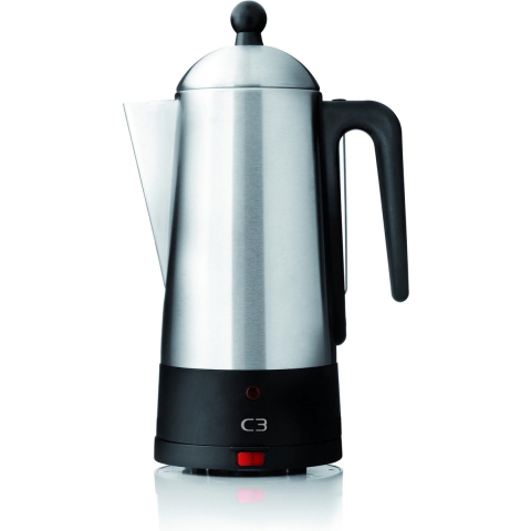 C3 Design Eco - electric percolator - black/brushed Edelstaal