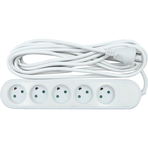 Nordic Quality Power 5-way socket grounded (D) 5m Voeding - ATX - 80 Plus