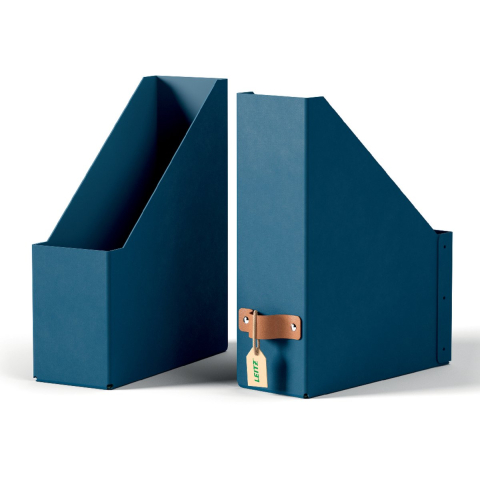 Leitz Puro Tijdschriftencassette, 100% gerecycled karton, set van 2, Donkerblauw