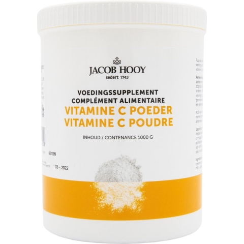 Jacob Hooy Voedingssupplementen Jacob Hooy Vitamine C Ascorbinezuur pot 1000g