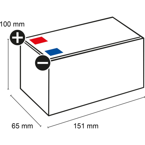 Lakuda Q-batteries 12v-9.0ah 151x65x94