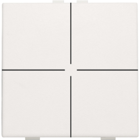 Niko-Servodan 4-fold push button for niko home control Wit