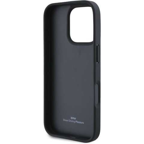 BMW Leather Hot Stamp iPhone 16 Pro Case - Black