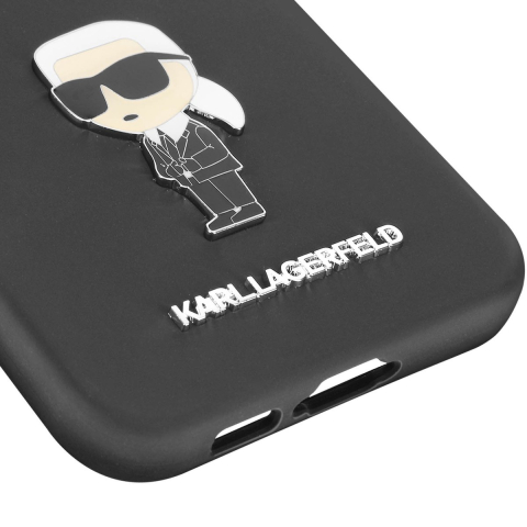 Karl Lagerfeld Silicone Ikonik Metal Pin case for Samsung Galaxy S23 FE - black