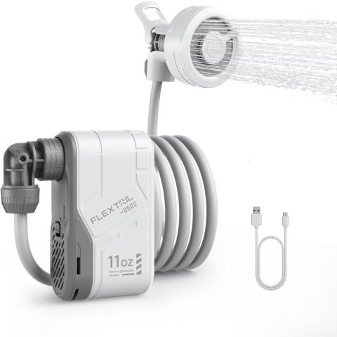 Flextail Max Shower Draagbare douche met pomp - Wit