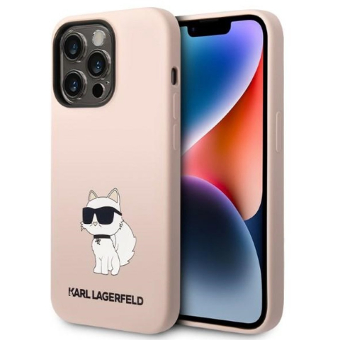 Karl Lagerfeld KLHCP14LSNCHBCP iPhone 14 Pro 6.1" hardcase pink/pink Silicone Choupette