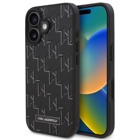 Karl Lagerfeld Hot Stamp Magsafe iPhone 16 Case - Black