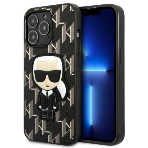 Karl Lagerfeld KLHCP13LPMNIKBK iPhone 13 Pro / 13 6.1" hardcase black/black Monogram Ikonik Patch
