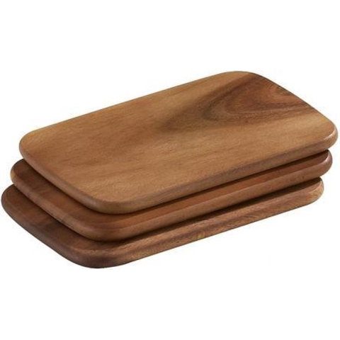 Zassenhaus Lunchplanken 3 stuks. acaciahout 22x15cm