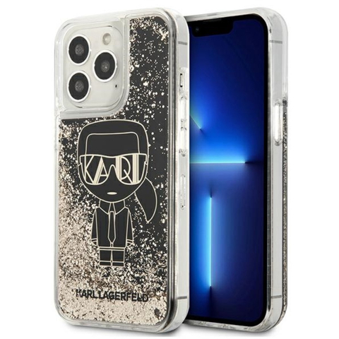 Karl Lagerfeld Liquid Glitter Gatsby Case for iPhone 13 Pro Max - Black