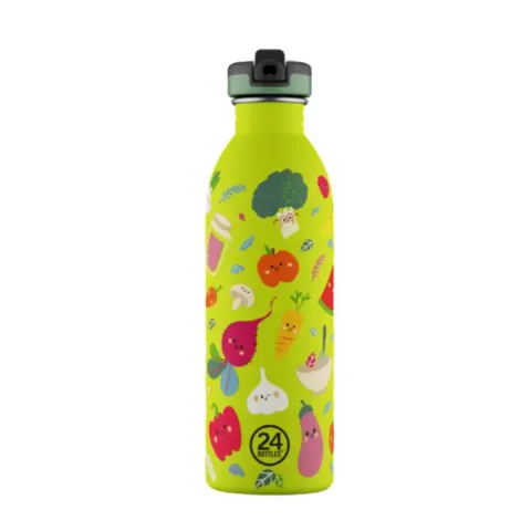 24Bottles - Urban Bottle - Veggie Friends - Lime - 500 ml
