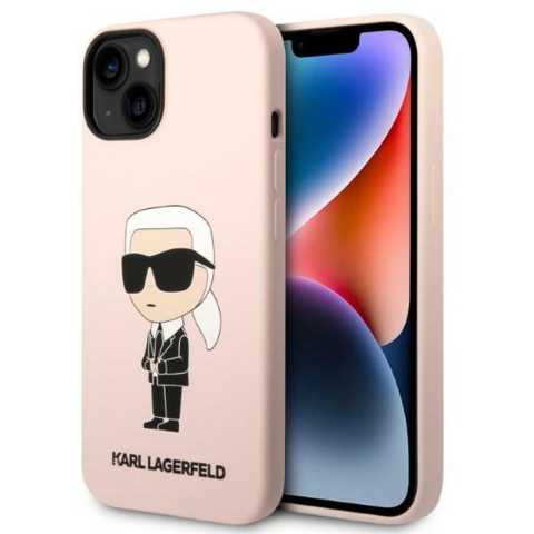 Karl Lagerfeld KLHCP14MSNIKBCP iPhone 14 Plus 6.7" hardcase pink/pink Silicone Ikonik