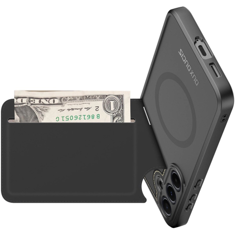 Dux Ducis Rafi II Case for Samsung Galaxy S25 with Stand and Wallet - Black