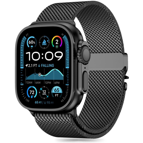 Tech-Protect Milano Strap for Apple Watch 6 / 7 / 8 / 9 / 10 / SE / Ultra 1 / 2 (44 / 45 / 46 / 49 MM) - Black