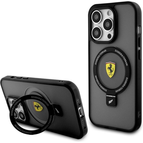 Ferrari Ring Stand 2023 Collection MagSafe Case for iPhone 15 Plus / 14 Plus - Black